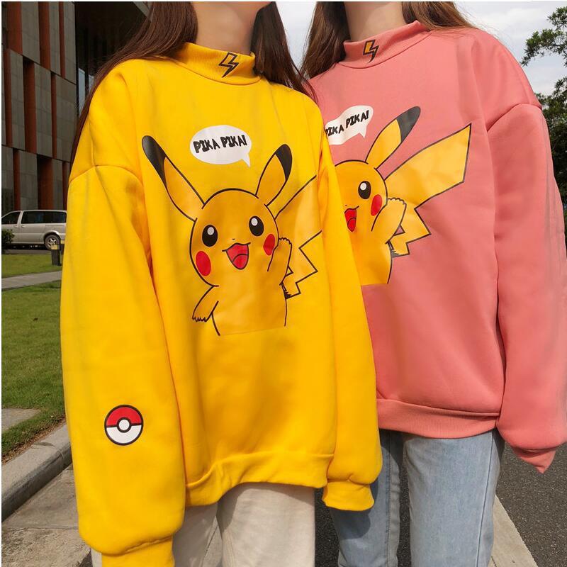 Kvinders sweatshirt med Pikachu-motiv og høj krave Stilla