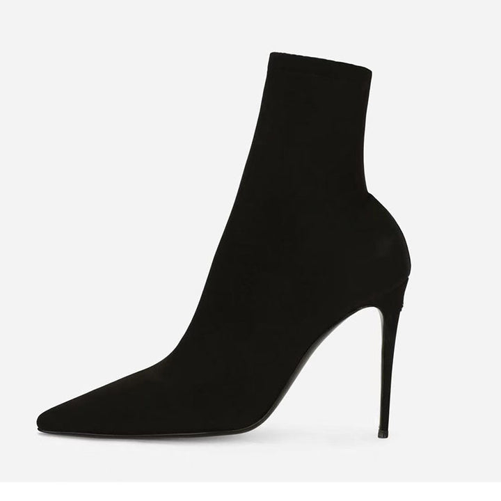 Femme Spidse Stiletto Støvler med skulptureret blokhæl Stilla