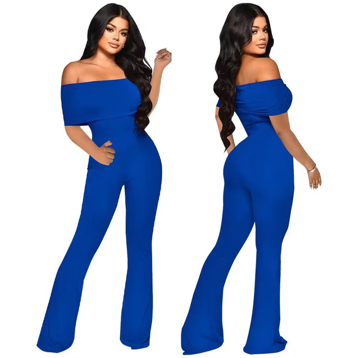 Damer elegant jumpsuit med off-shoulder design og bred ben Stilla