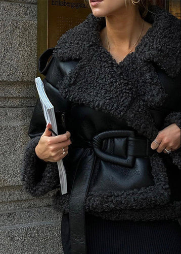 Stilla | Shearling-foret Pilotjakke