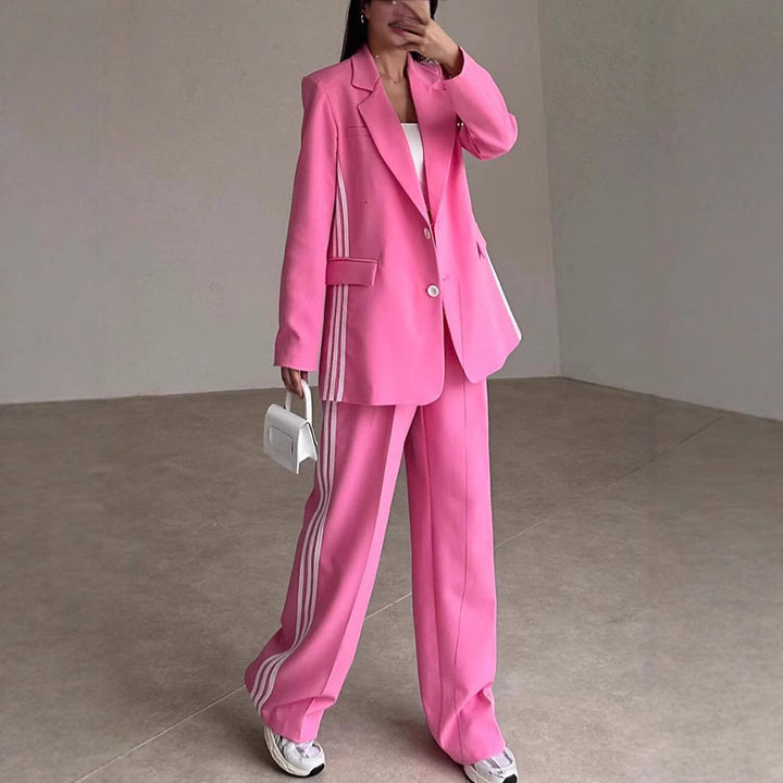 Dames elegant blazer ensemble med sporty accenter Stilla