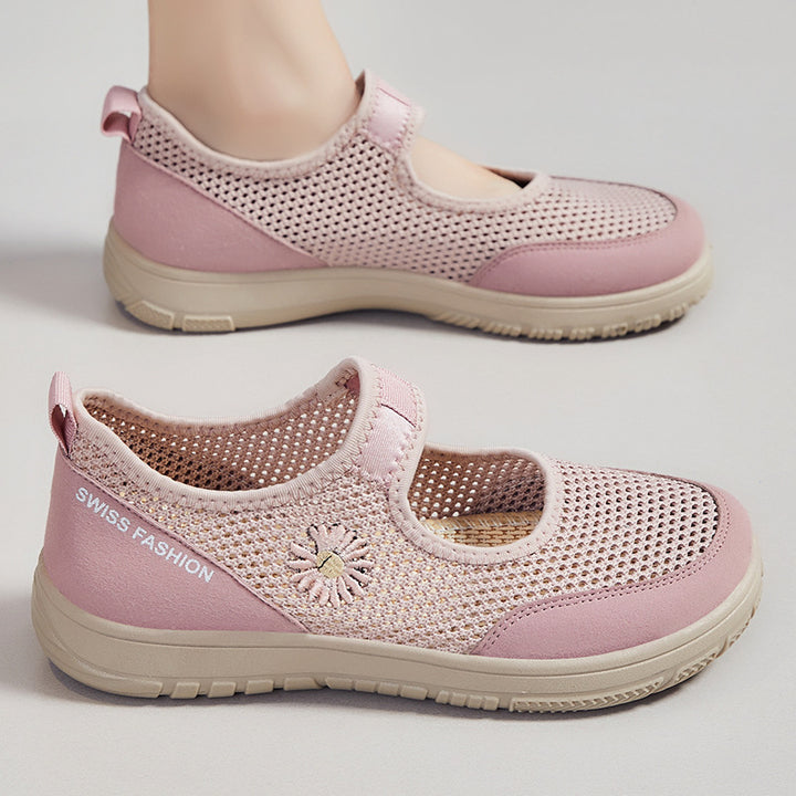 Dame åndbare Mary Jane stil slip-on sneakers med komfortpasform Stilla