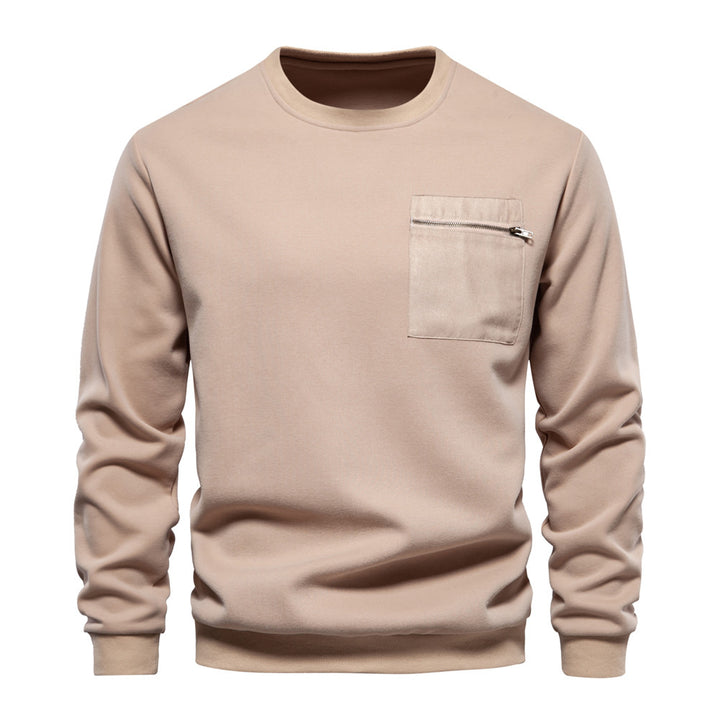 Herrer sweatshirt med praktisk brystlomme og moderne design Stilla