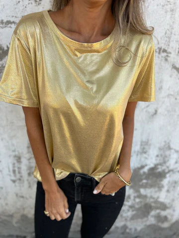 Dame Skinnende Kortærmet T-shirt Stilla