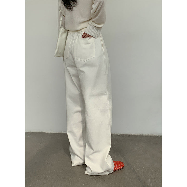 Damer bred Culotte-bukser med elegante folder og høj talje Stilla
