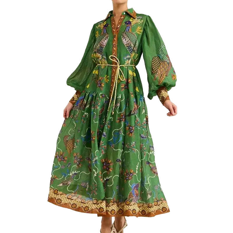 Kvinders maxi kjole med detaljeret broderi design Stilla