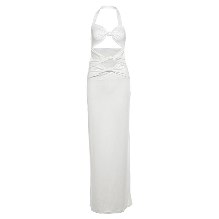 Dame Elegant Maxikjole med raffinerede cut-outs og indviklede detaljer Skovae