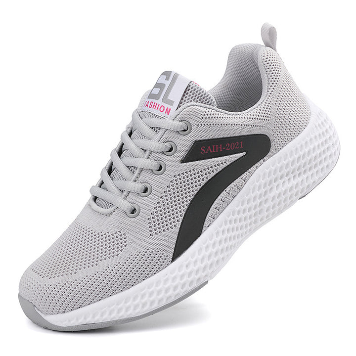 Dame nan sømløs strik-sneaker med elastisk indgang, vaffel-mellemsål og anatomisk komfortfodbund Skovae