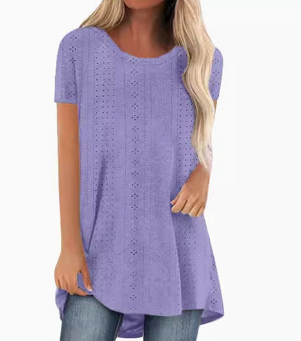 Stilfuld dame kortærmet tunika T-shirt Stilla