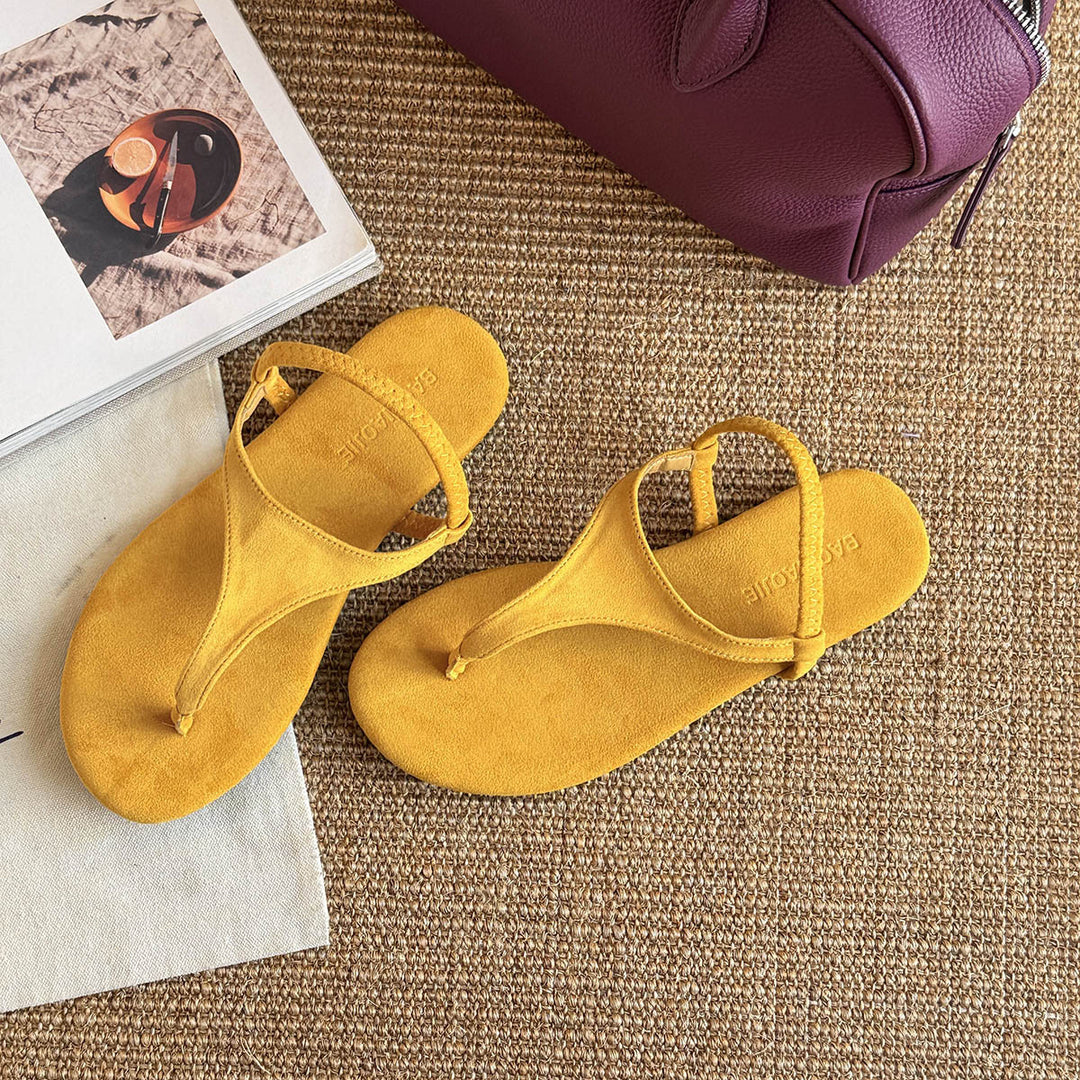 Dame komfortable Suede Flip Flops Stilla