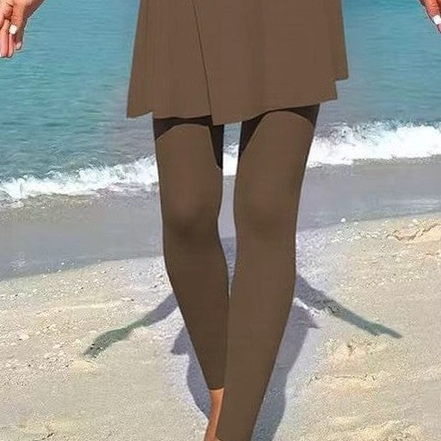 Dame Sporty Badedragt med Wrap Skirt Skovae