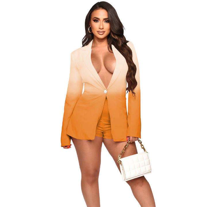 Dameblazer med shorts i ombre-design Stilla