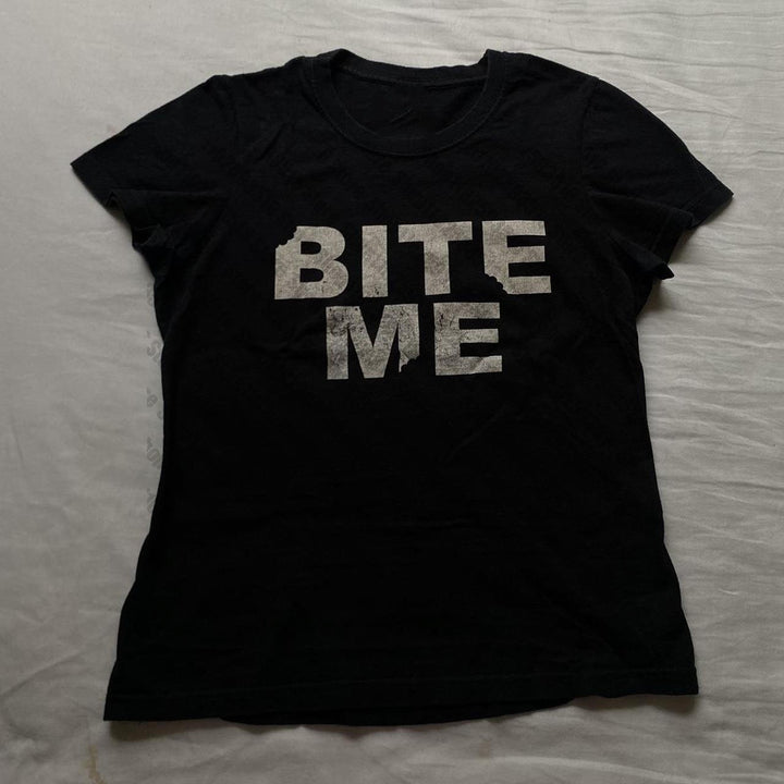 Dame T-shirt med iøjnefaldende statement-tryk Skovae