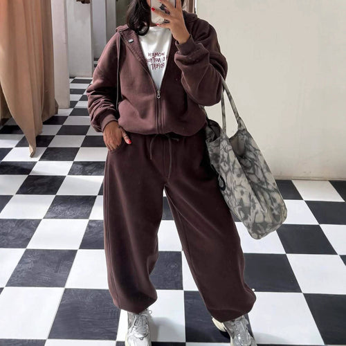 Dame Fleece Jumpsuit med Lynlås og Praktiske Lommer