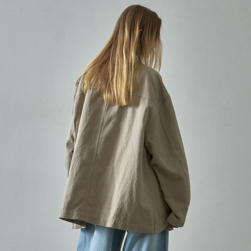 Damer afslappet oversized blazer lavet af høj kvalitet bomuld Stilla
