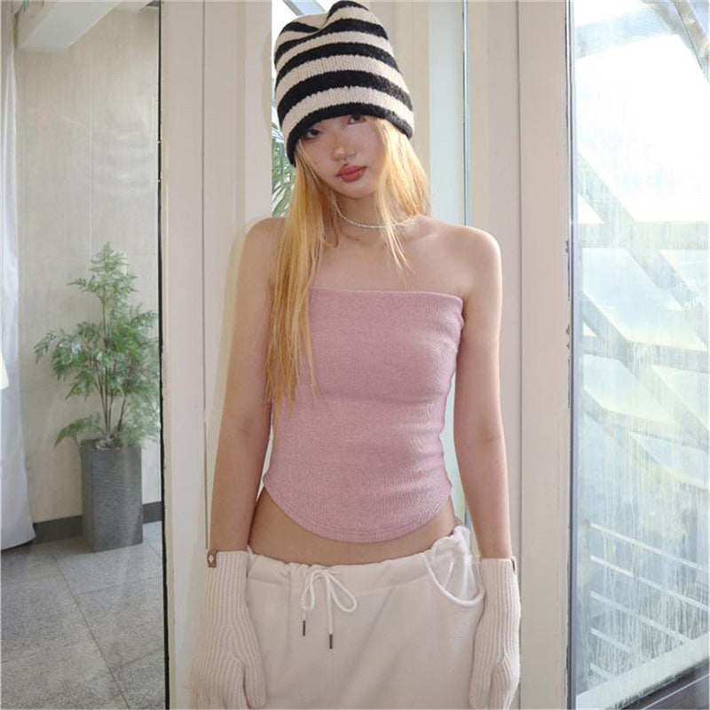 Dame tanktop med elastisk overmateriale og stilfuld snit Stilla