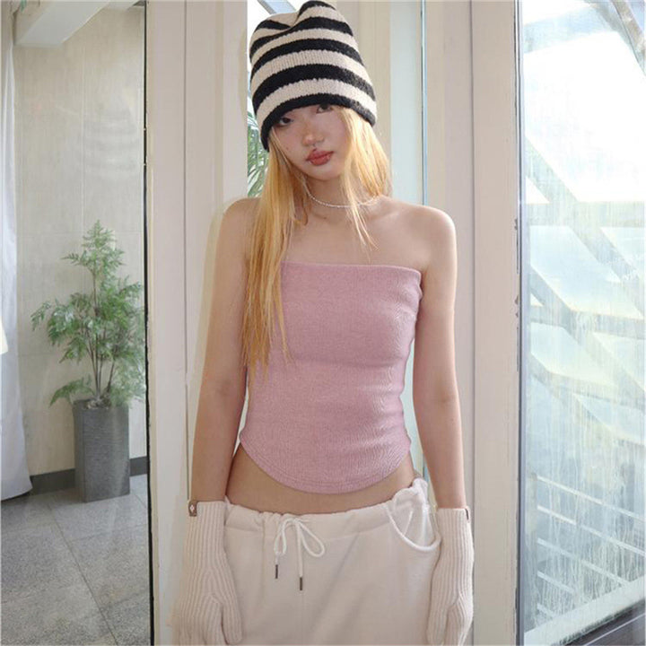 Dame tanktop med elastisk overmateriale og stilfuld snit Stilla