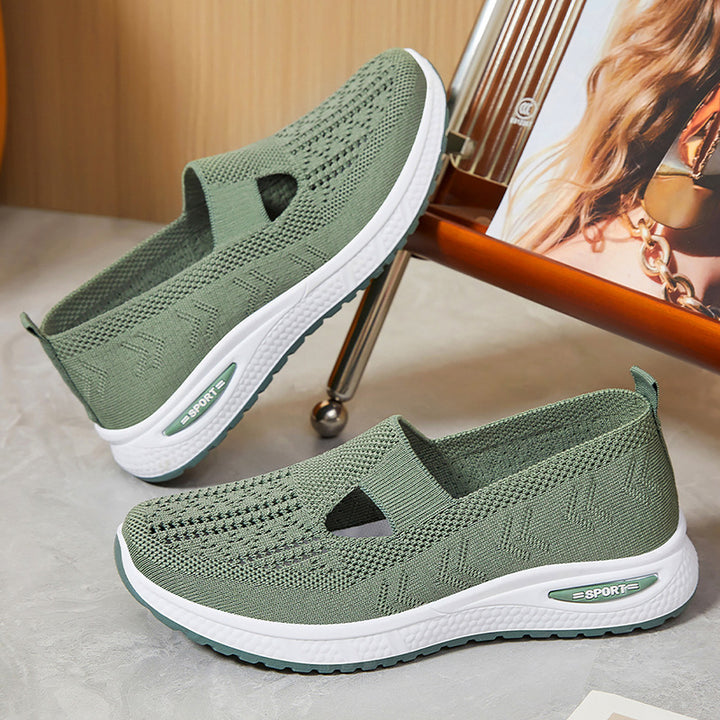 Femme Åndbar Slip-On Fritids-Sneakers med Fleksibel Ventilation Stilla