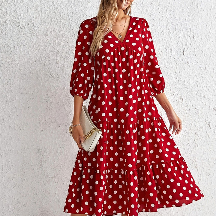 Dame Polka Dots Maxikjole Stilla