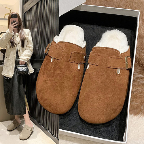 Dame clogs lavet af høj kvalitet nubuck læder med varmt for og skridsikker sål Stilla