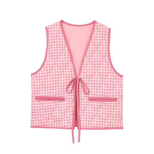Dame quilted Viskose-vest med fashionable slipslukning og praktiske lommer Stilla