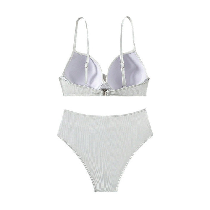 Damer Højtaljede bikini-sæt med elegant bøjletop Skovae