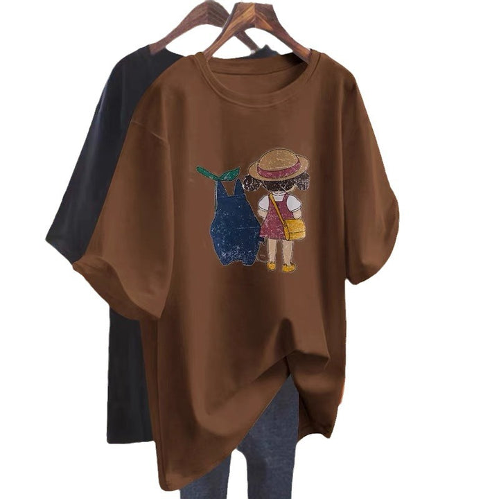 Dame T-Shirt med legende grafiktryk og afslappet snit Stilla