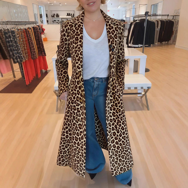 Damer Leopard mønster frakke Stilla