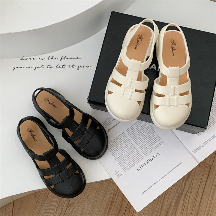 Dame Komfortable Sandaler i Retro-stil med justerbar rem Stilla