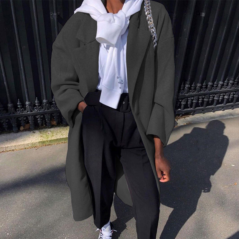 Dame Oversized Frakke I Det Elegante Design Skovae