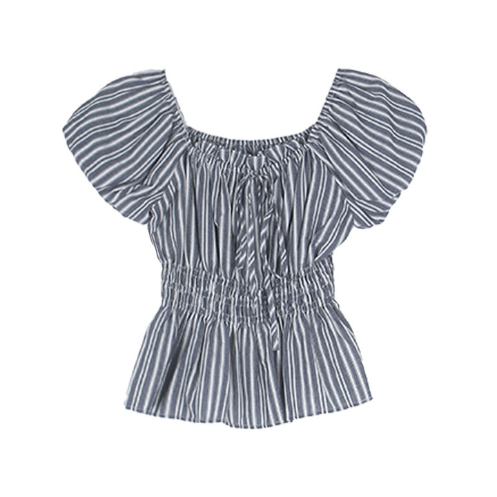Damernes Off-Shoulder Bluse med ruchedetaljer og elastisk kant Stilla