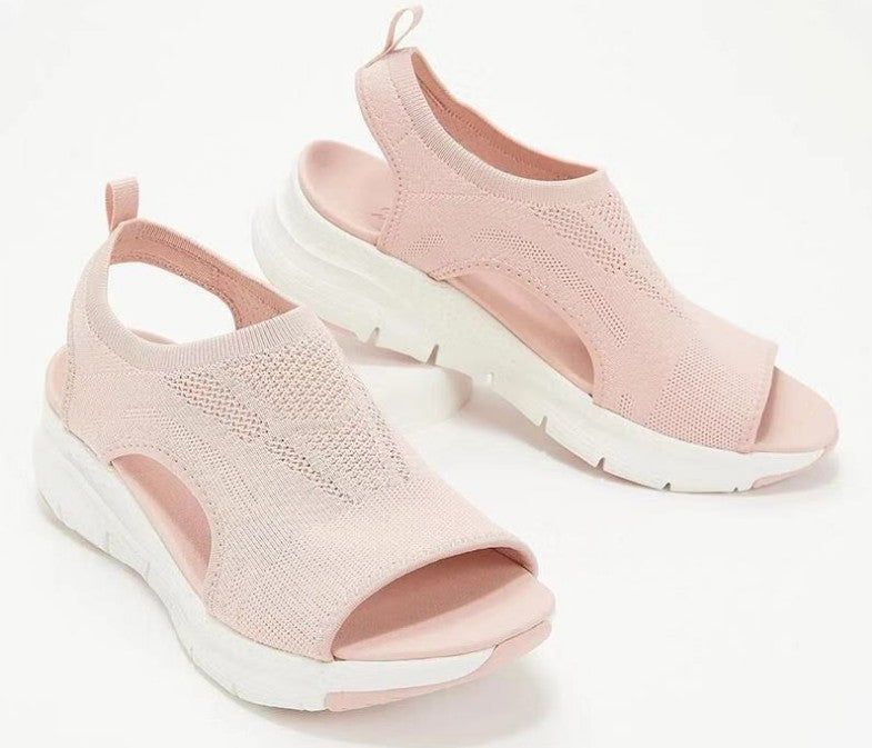 Dame Komfortable Slip-On Sandaler med åndbart mesh-overflade og ergonomisk fodbede Stilla