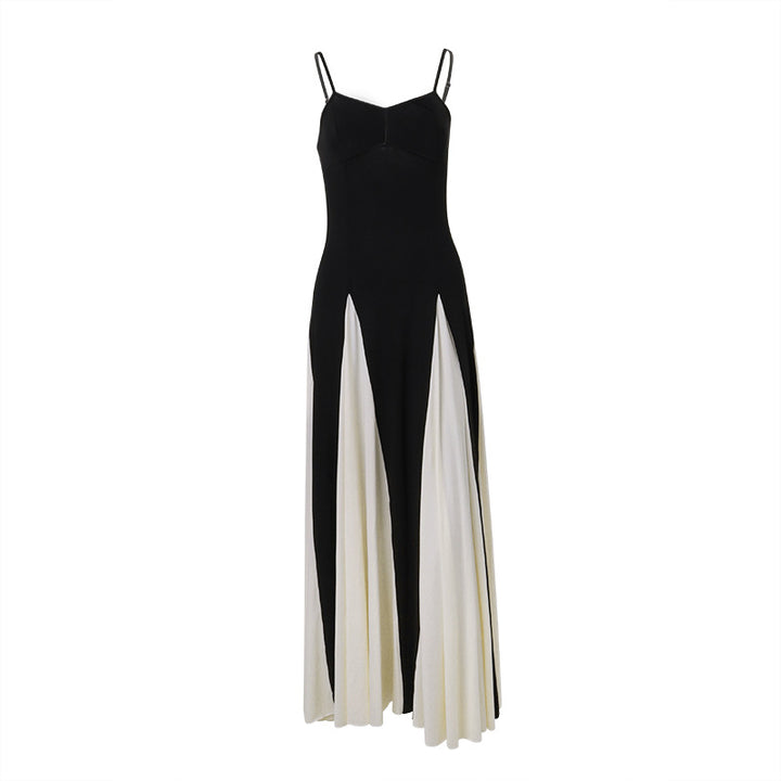 Dame Maxikjole med asymmetrisk snit og elegante stropper Stilla
