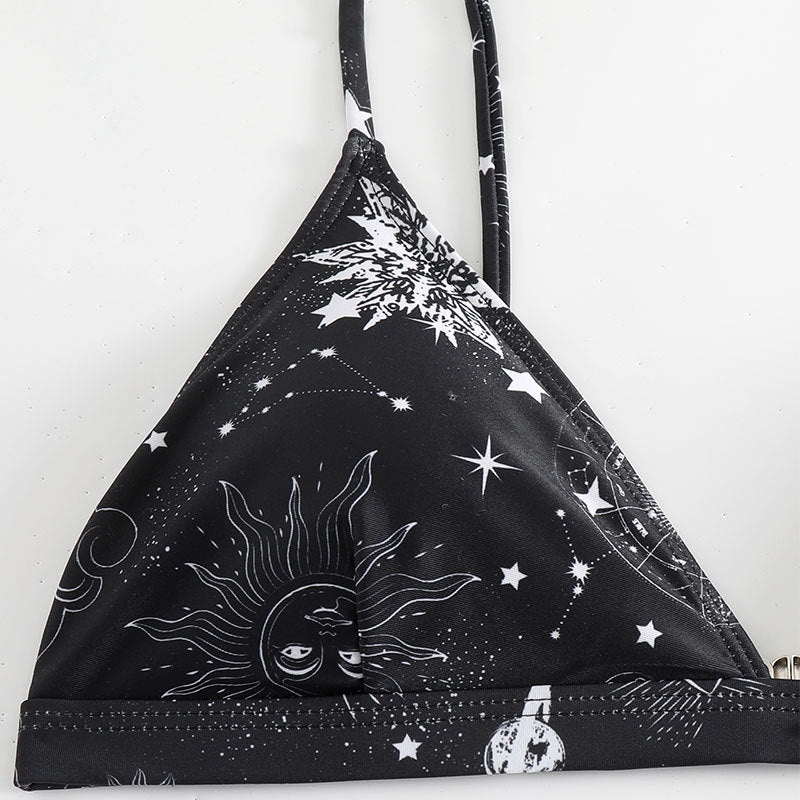 Dame triangel-bikini med legende stjernedesign Skovae
