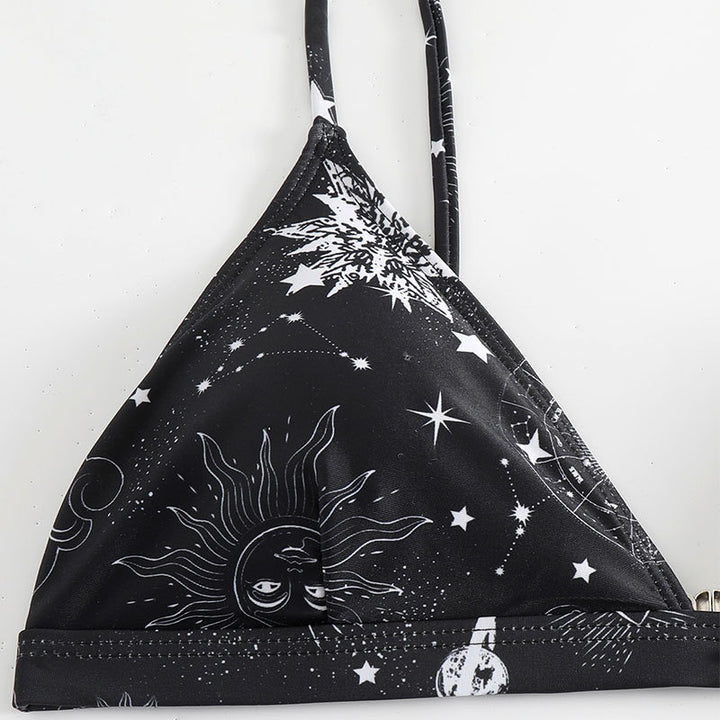 Dame triangel-bikini med legende stjernedesign Skovae