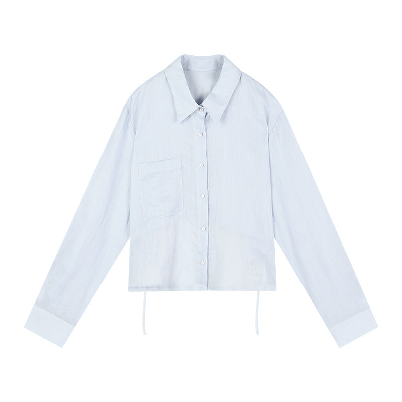 Dame cropped blusejakke med moderne snit og praktiske lommer Stilla