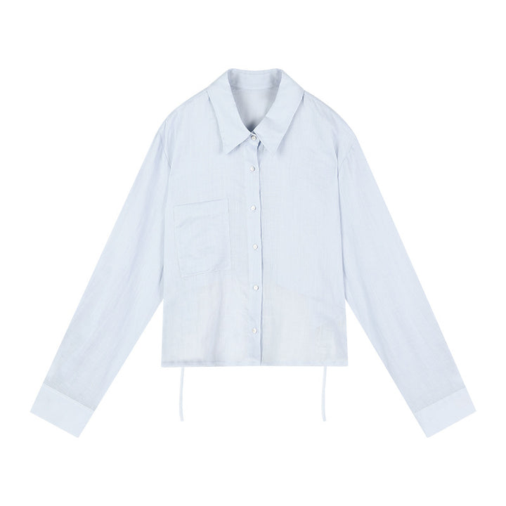 Dame cropped blusejakke med moderne snit og praktiske lommer Stilla