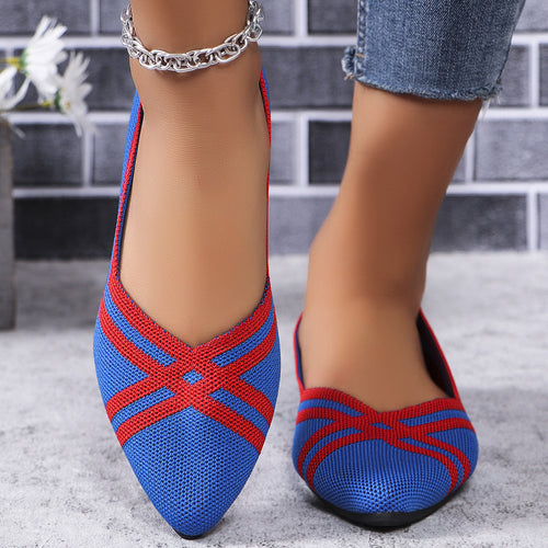 Damer Ballerinas med åndbart netmateriale og moderigtigt snit Stilla