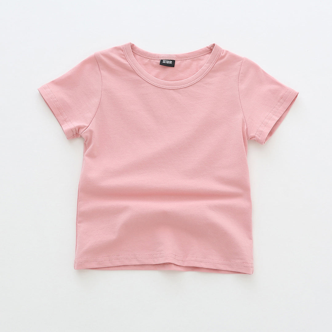 Børns Kortærmet Basic Rundhalset T-Shirt Stilla