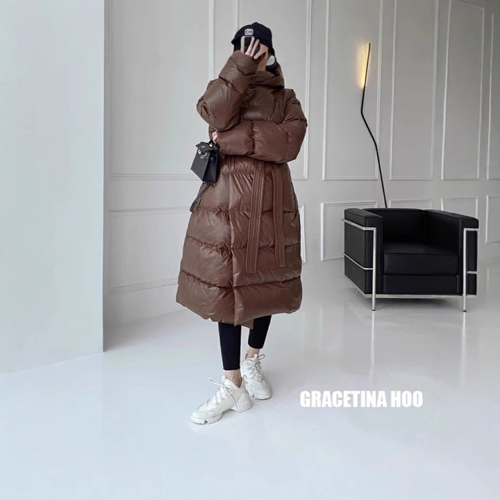 Damer quiltet oversized dunfrakke Stilla