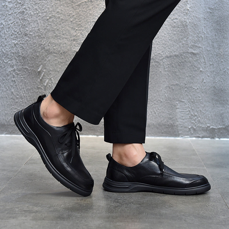 Dame fritids-læder-sneakers med robust design og åndbar sål Stilla