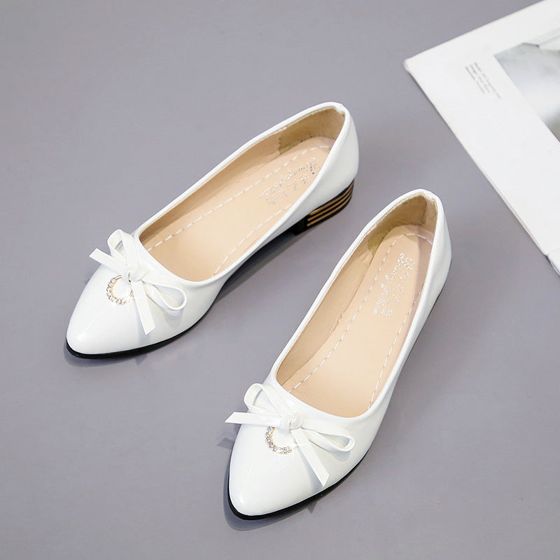 Dame Ballerinas med elegant sløjfe-design og skinnende accent Stilla