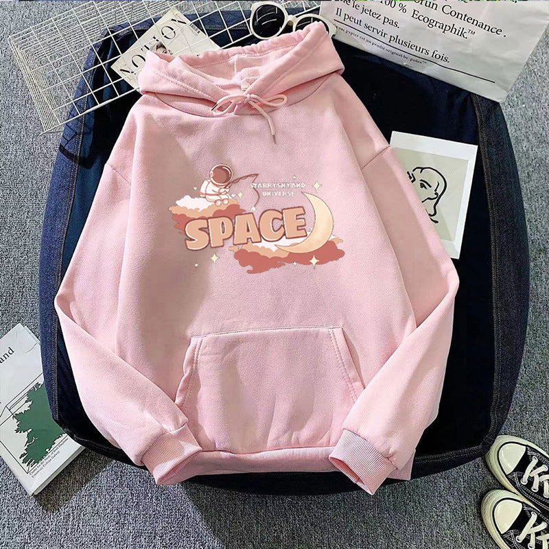 Kvinders hoodie med kreativ rumdesign Skovae