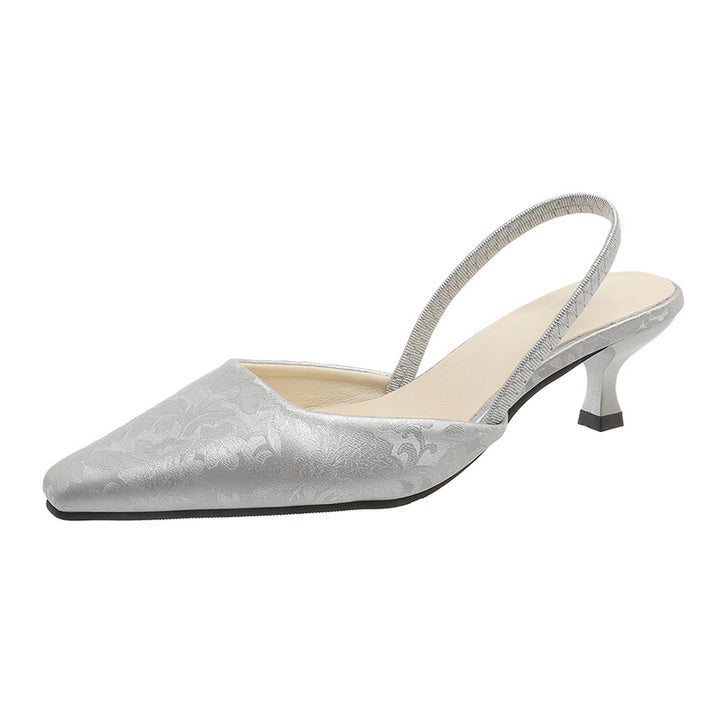 Dame elegante spidse Slingback-Mules med strukturerede detaljer Stilla