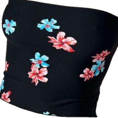 Femme Strapless Floral Print Crop Top Stilla