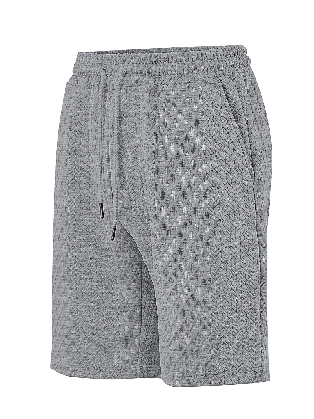 Herren nan strukturerede lounge shorts med elastisk bånd, snøre og sidelommer Skovae