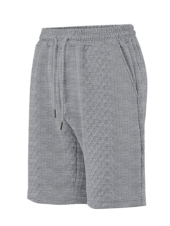 Herren nan strukturerede lounge shorts med elastisk bånd, snøre og sidelommer Skovae