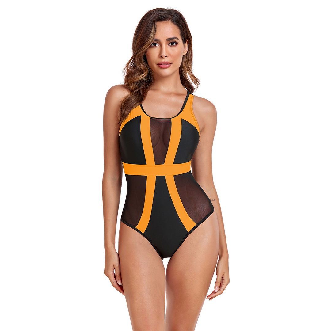 Dame Sporty Éntegreret Badedragt med moderne Mesh-design Skovae