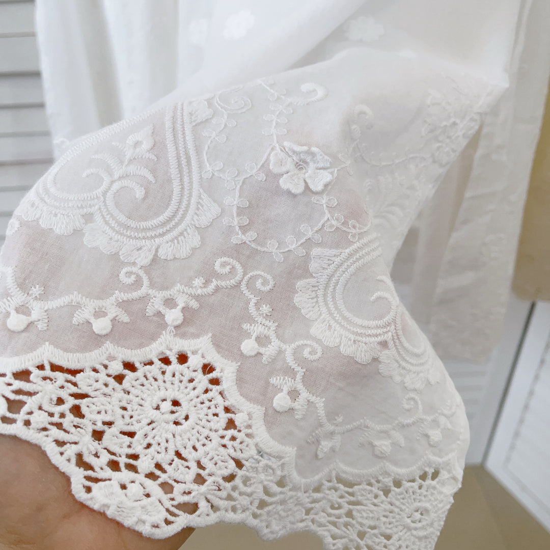 Femme Broderet Bohemian Maxiskørt Stilla