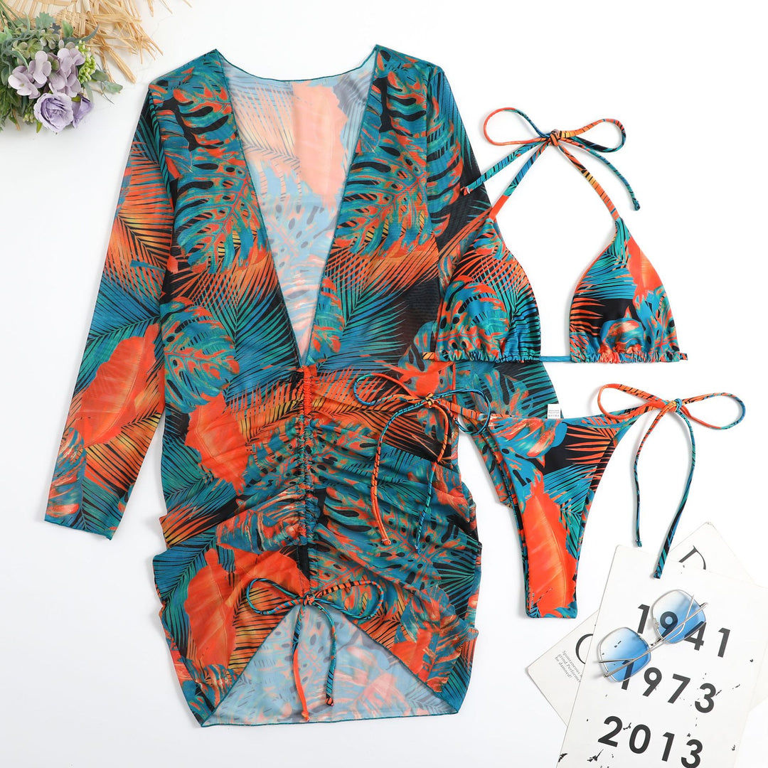 Dame Bikini-sæt med moderne kimono og raffinerede snøringsdetaljer Stilla